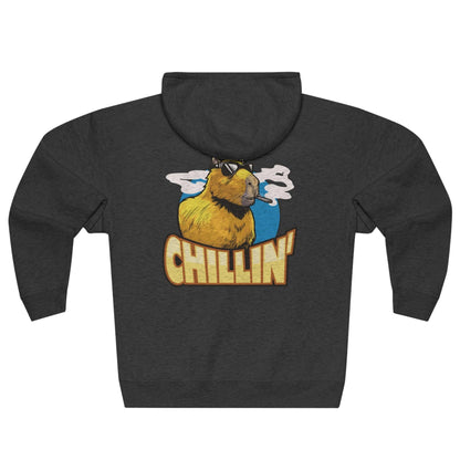 Capybara chillin - Unisex Premium Full Zip Hoodie - Shaneinvasion