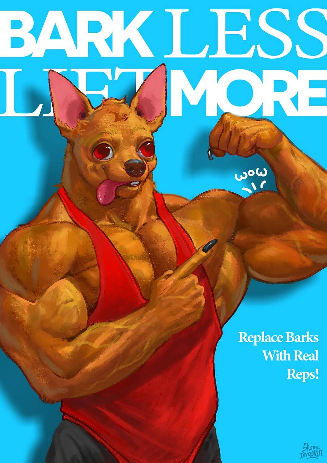 Bark Less Lift More – Funny Chihuahua Fitness Poster