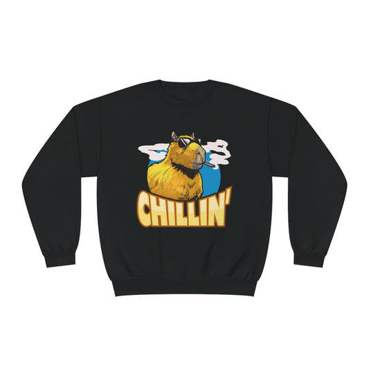 Capybara chillin - Unisex NuBlend Crewneck Sweatshirt - Shaneinvasion