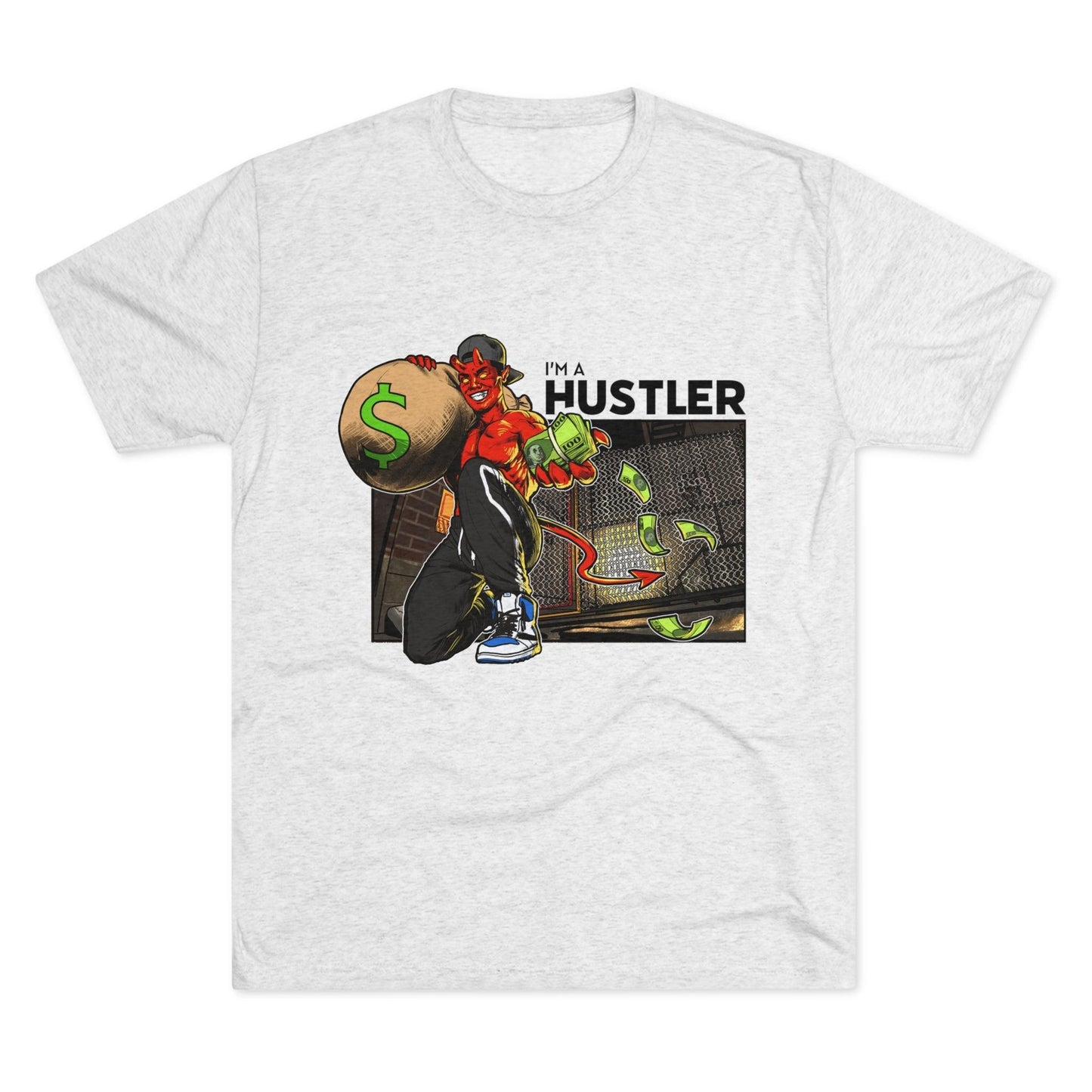 Hustler - Unisex Tri-Blend Crew Tee - Shaneinvasion