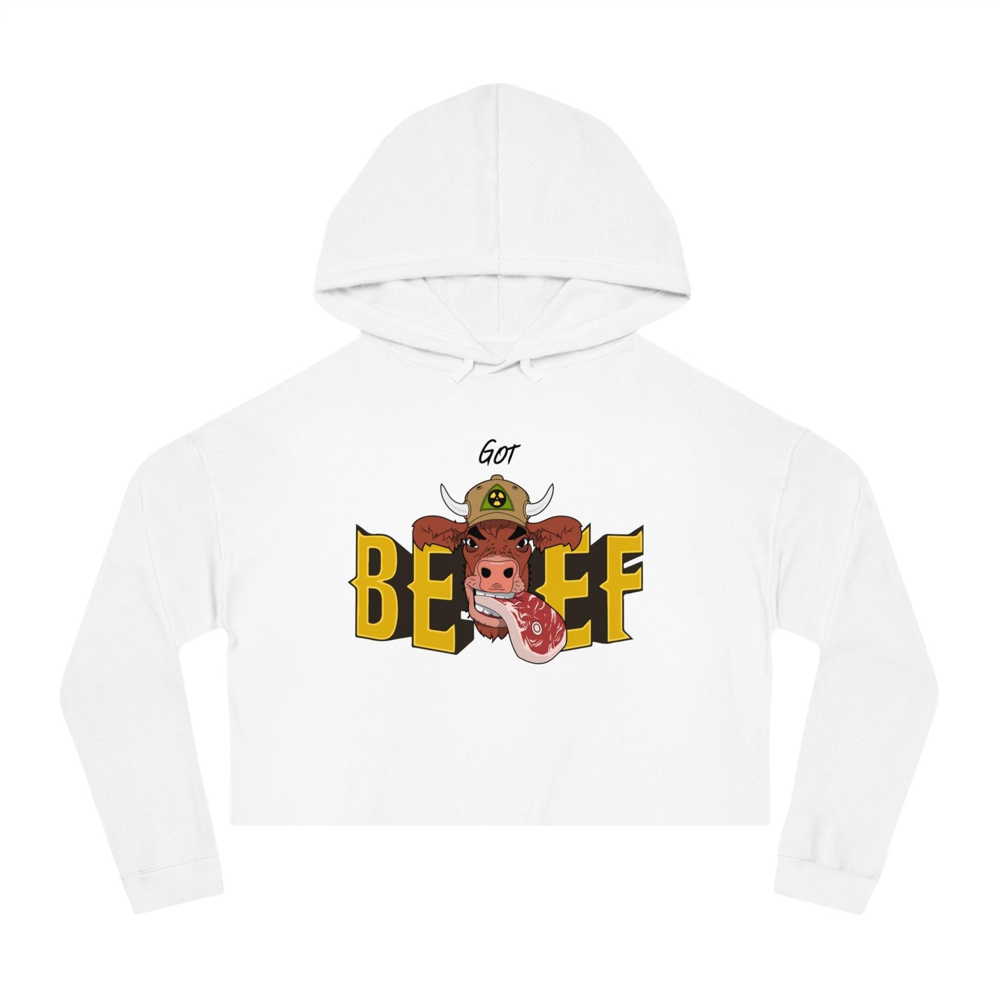 I Crave Beef - Women’s Cropped Hooded Sweatshirt - Shaneinvasion
