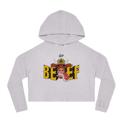 I Crave Beef - Women’s Cropped Hooded Sweatshirt - Shaneinvasion